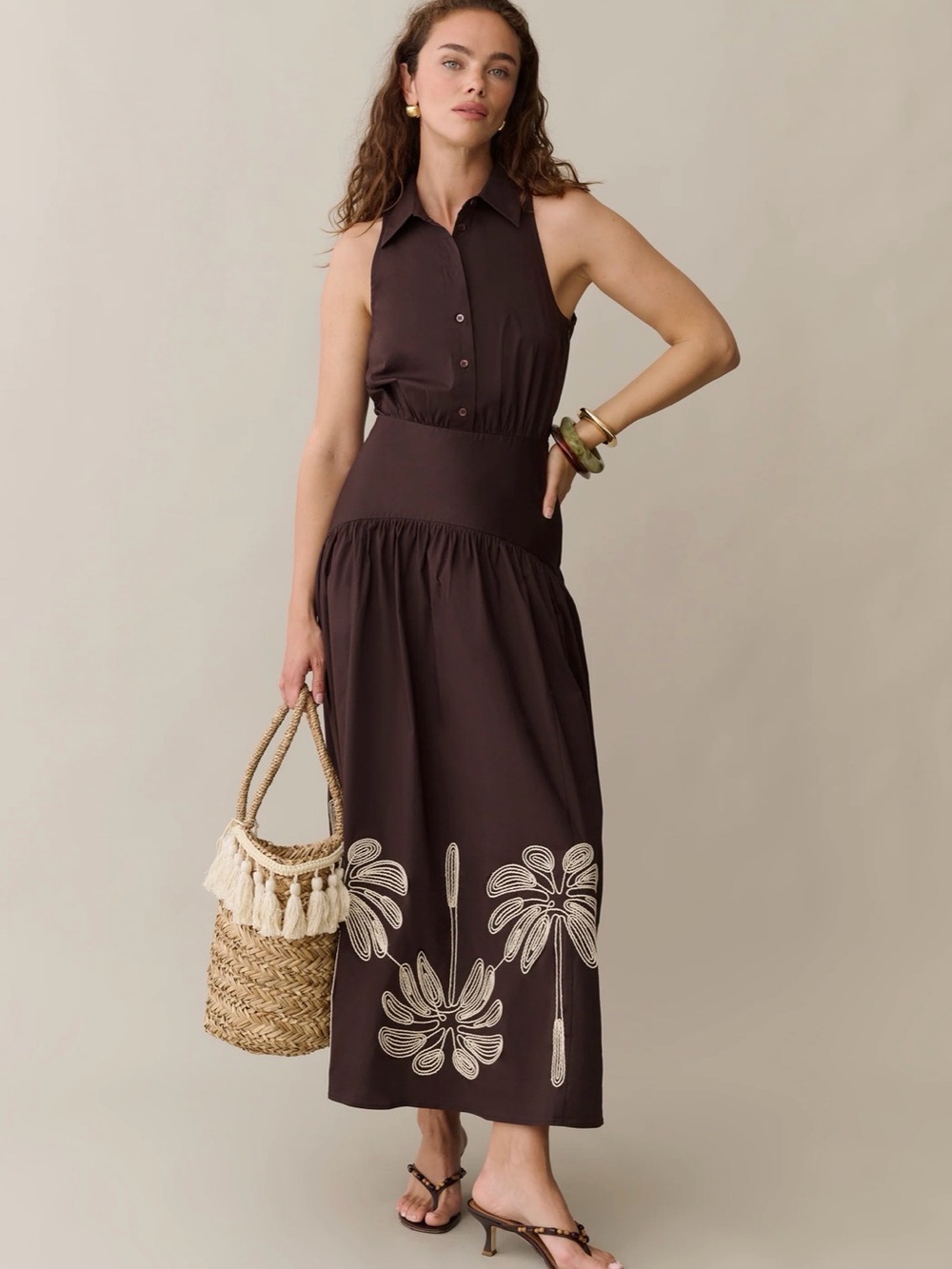 o.p.t Blyss Dress From STAUD factory coffee